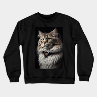 Cool portrait of a Cat Crewneck Sweatshirt